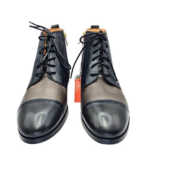 Pikolinos 8.5 Royal Flat Lace-Up Ankle Boots Lead EU 39 New w/Tag No Box - Picture 2 of 16